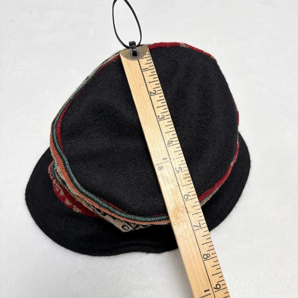 KDdidITY Boho Aztec Woven Wool Bucket Hat Festival Indie Grunge 90s Hippie VTG